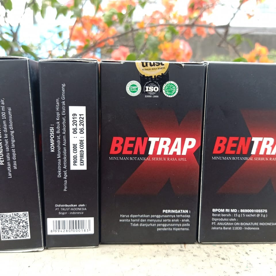 bentrap Apple flavored powder drink supplement for men