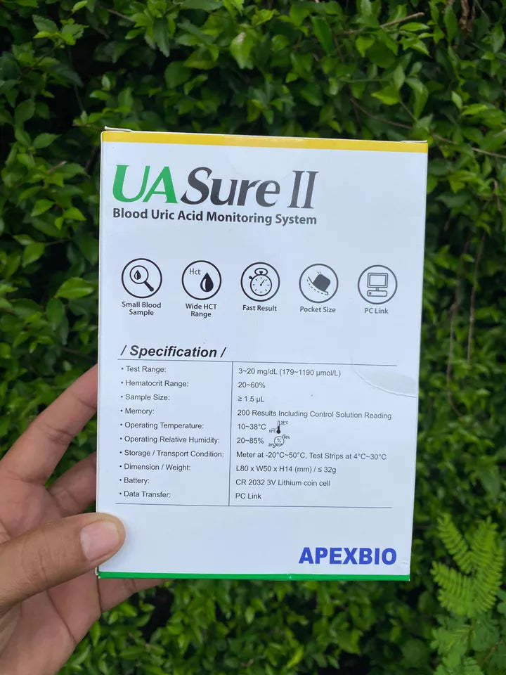 UASure II Uric Acid Meter Test Kit Meter | Tool & 50 Test Strips