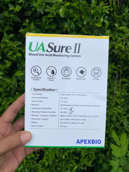 UASure II Uric Acid Meter Test Kit Meter | Tool & 50 Test Strips